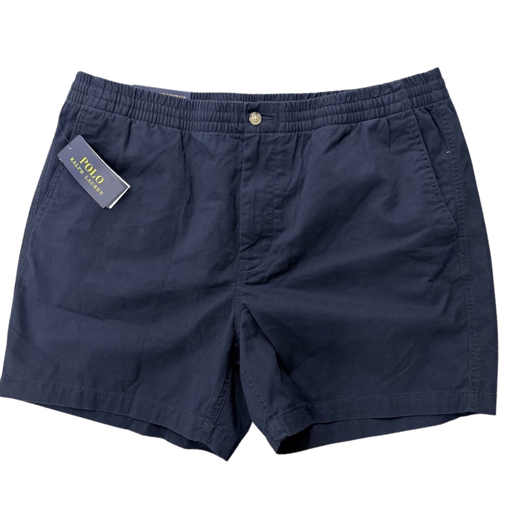 Polo Ralph Lauren Mens XXL Navy Blue Classic Fit Chino Shorts 5" Inseam‎ NWT